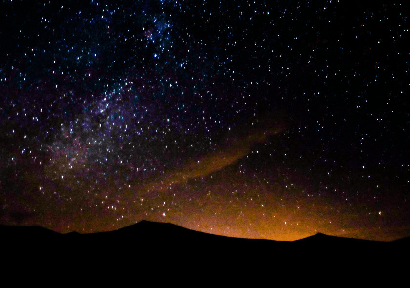 Morocco desert at night